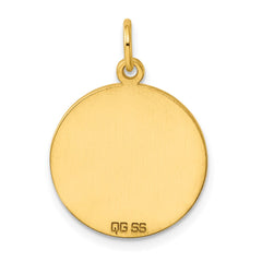 Sterling Silver GP Engraveable Round Polished Disc Charm - 48