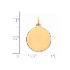 Sterling Silver GP Engraveable Round Polished Disc Charm - 48
