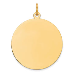 Sterling Silver GP Engraveable Round Polished Disc Charm - 55