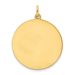 Sterling Silver GP Engraveable Round Polished Disc Charm - 6