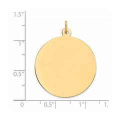 Sterling Silver GP Engraveable Round Polished Disc Charm - 7