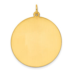 Sterling Silver GP Engraveable Round Polished Disc Charm - 51