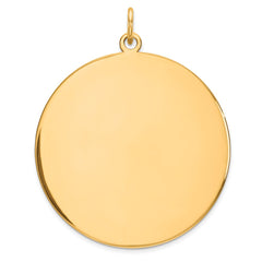 Sterling Silver GP Engraveable Round Polished Disc Charm - 51