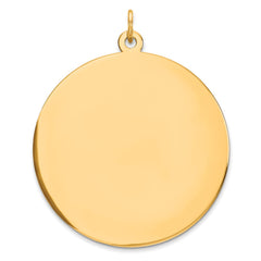 Sterling Silver GP Engraveable Round Polished Disc Charm - 52