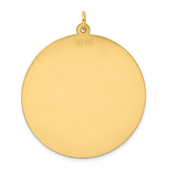 Sterling Silver GP Engraveable Round Polished Disc Charm - 12