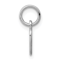 SS Rh-plt Engraveable Heart Polished Front/Satin Back Disc Charm - 35