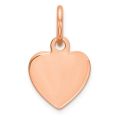 Sterling Silver RG Plated Engraveable Heart Polished Front/Satin Back Disc - 32