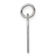 SS Rh-plt Engraveable Heart Polished Front/Satin Back Disc Charm - 37