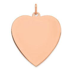 Sterling Silver RG Plated Engraveable Heart Polished Front/Satin Back Disc - 6