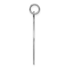 SS Rh-plt Engraveable Round Polished Front/Satin Back Disc Charm - 2