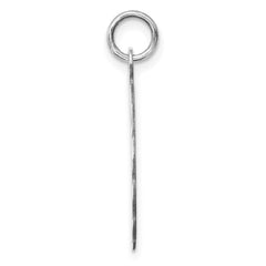 Sterling Silver Rh-plt Engraveable Polished Front/Satin Back Disc Charm - 42