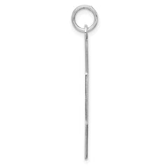 SS Rh-plt Engraveable Octagon Polished Front/Satin Back Disc Charm - 11
