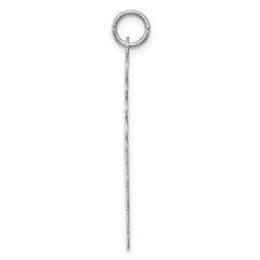Sterling Silver Rh-plt Engraveable Polished Front/Satin Back Disc Charm - 47