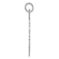Sterling Silver Rh-plt Engraveable Polished Front/Satin Back Disc Charm - 49