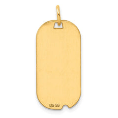 Sterling Silver GP Engraveable Dog Tag Polished Disc Charm - 9