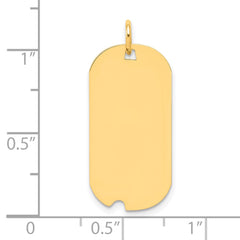 Sterling Silver GP Engraveable Dog Tag Polished Disc Charm - 9