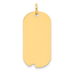 Sterling Silver GP Engraveable Dog Tag Polished Disc Charm - 7