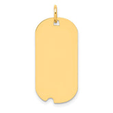 Sterling Silver GP Engraveable Dog Tag Polished Disc Charm - 9