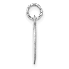 Sterl Silver Rh-plt Engraveable Oval Polished Front/Satin Back Disc Charm - 11