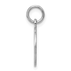 SS Rh-plt Engraveable Round Polished Front/Satin Back Disc Charm - 3