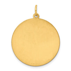 Sterling Silver GP Engraveable Round Polished Disc Charm - 17