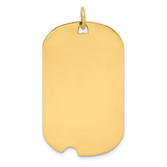 Sterling Silver GP Engraveable Dog Tag Disc Charm - 2