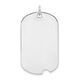 Sterling Silver Rhodium-plated Engraveable Dog Tag Disc Charm - 4