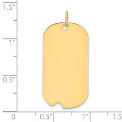 Sterling Silver GP Engraveable Dog Tag Polished Disc Charm - 3