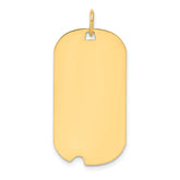 Sterling Silver GP Engraveable Dog Tag Polished Disc Charm