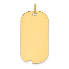 Sterling Silver GP Engraveable Dog Tag Polished Disc Charm