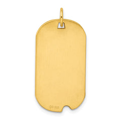 Sterling Silver GP Engraveable Dog Tag Polished Disc Charm - 4