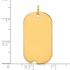 Sterling Silver GP Engraveable Dog Tag Polished Disc Charm - 2