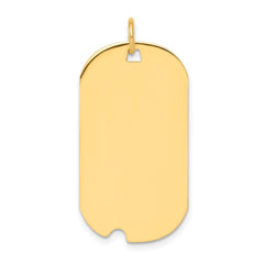 Sterling Silver GP Engraveable Dog Tag Polished Disc Charm - 4