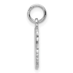 Sterling Silver Rhod-plate Pink Enamel Right Facing Girl Head Disc Charm - 2