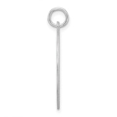 Sterling Silver Rhod-plated Eng. Rnd Polish Front/Satin Back Disc Charm - 38