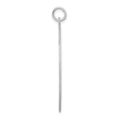 Sterling Silver Rhod-plated Eng. Rnd Polish Front/Satin Back Disc Charm - 40
