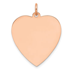 Sterling Silver RG Plated Engraveable Heart Polished Front/Satin Back Disc - 30