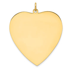 Sterling Silver GP Engraveable Heart Polished Disc Charm - 33