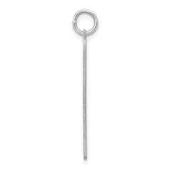 Sterling Silver Rhod-plate Eng. Rect. Polish Front/Satin Back Disc Charm - 11