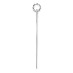 Sterling Silver Rhod-plate Eng. Oval Polish Front/Satin Back Disc Charm - 30