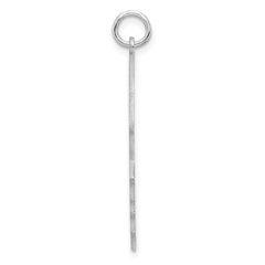 Sterling Silver Rhod-plate Eng. Boy Polished Front/Satin Back Disc Charm - 10