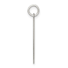 SS Rh-plt Engraveable Heart Polished Front/Satin Back Disc Charm - 9