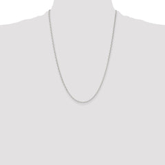 Sterling Silver Polished and D/C 2mm Mariner Link Chain - 4
