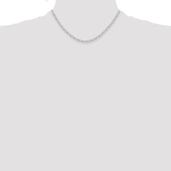 Sterling Silver Polished and D/C 3mm Mariner Link Chain - 4