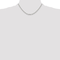 Sterling Silver Polished and D/C 3.75mm Mariner Link Chain - 4