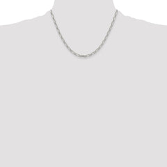 Sterling Silver Polished and D/C 3.75mm Mariner Link Chain - 5
