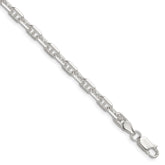Sterling Silver Polished and D/C 4.75mm Mariner Link Chain - 7