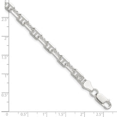 Sterling Silver Polished and D/C 5.5mm Mariner Link Chain - 3