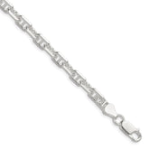 Sterling Silver Polished and D/C 5.5mm Mariner Link Chain - 3