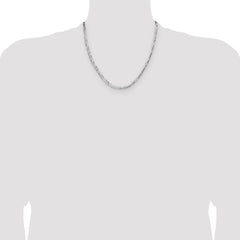 Sterling Silver 4.0mm Lightweight Flat Figaro Chain - 9